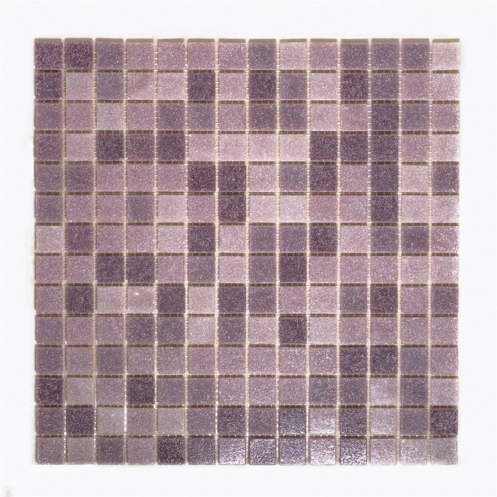 Изображение товара Декоративная стеклянная мозаика Керамоград 30.5x30.5 см розовый для интерьера и внешних работ