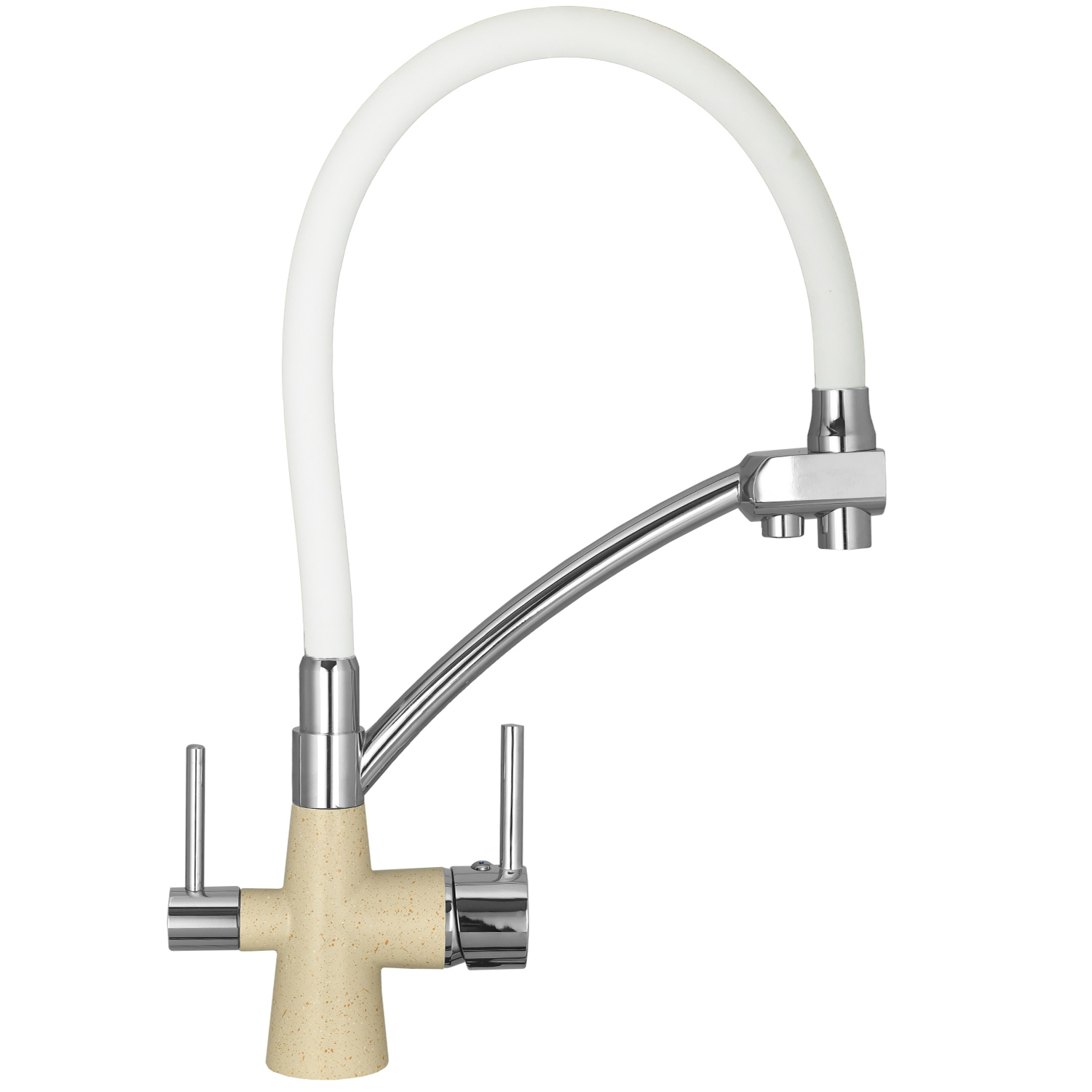 Изображение товара Смеситель для кухни Wisent W4855-20-3 бежевый с гибким изливом и фильтром