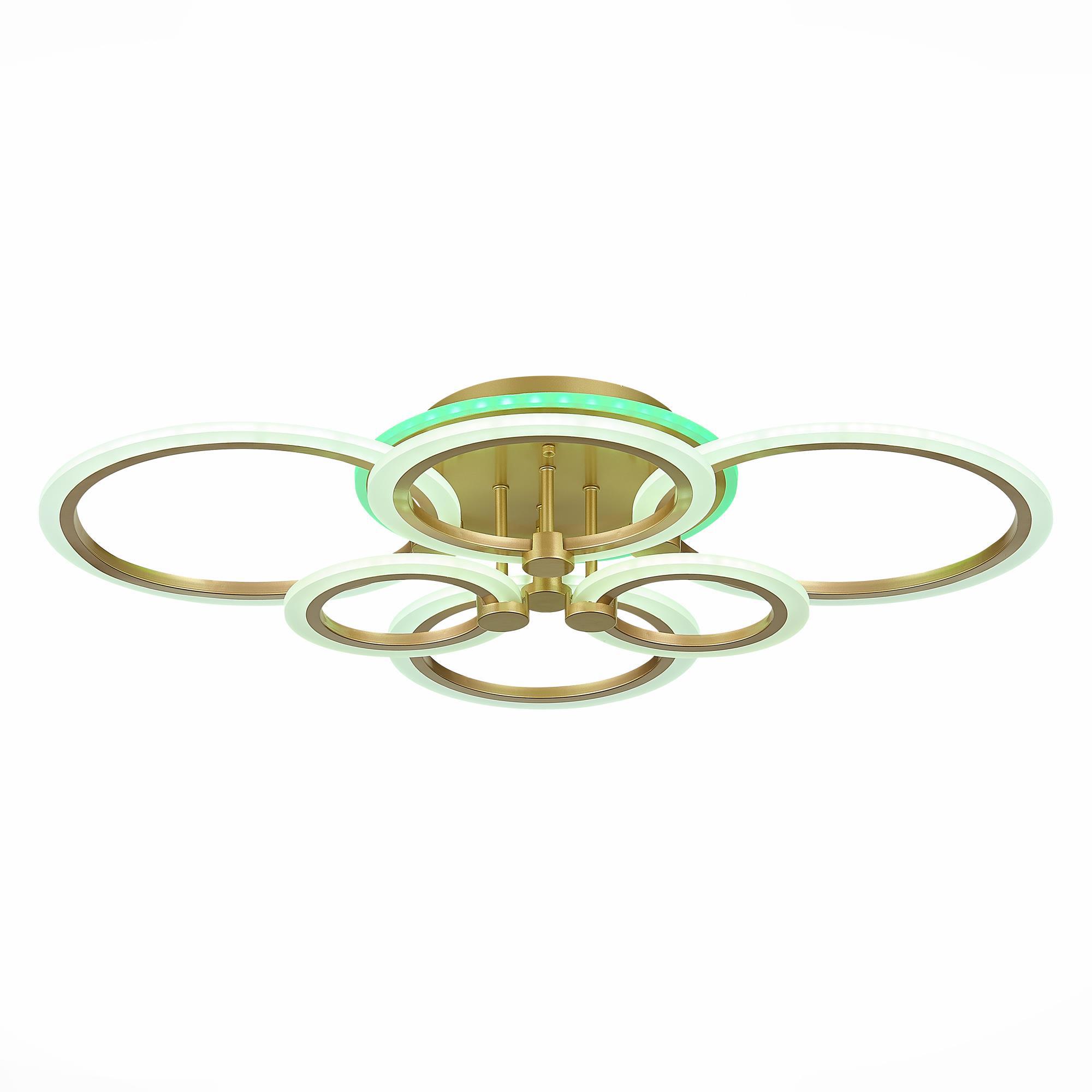 Изображение товара Люстра потолочная светодиодная Alma light Cresso 20 м² регулируемый белый свет цвет жёлтый/золотой