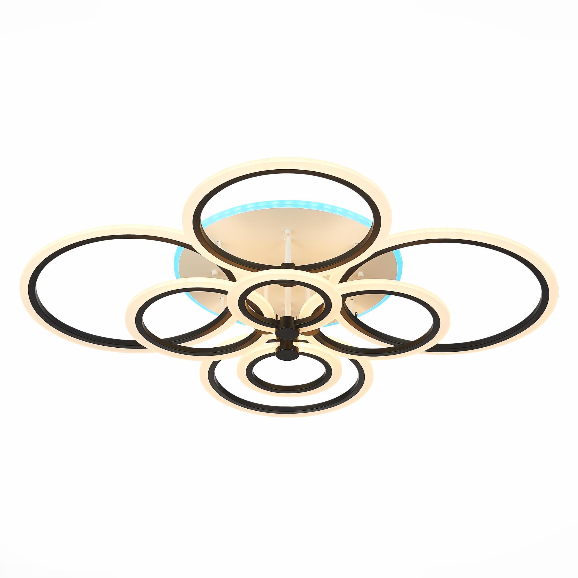 Изображение товара Светильник настенно-потолочный светодиодный Alma light AL5001C212BK-WH-RGB Cresso 34 м² регулируемый белый свет цвет белый