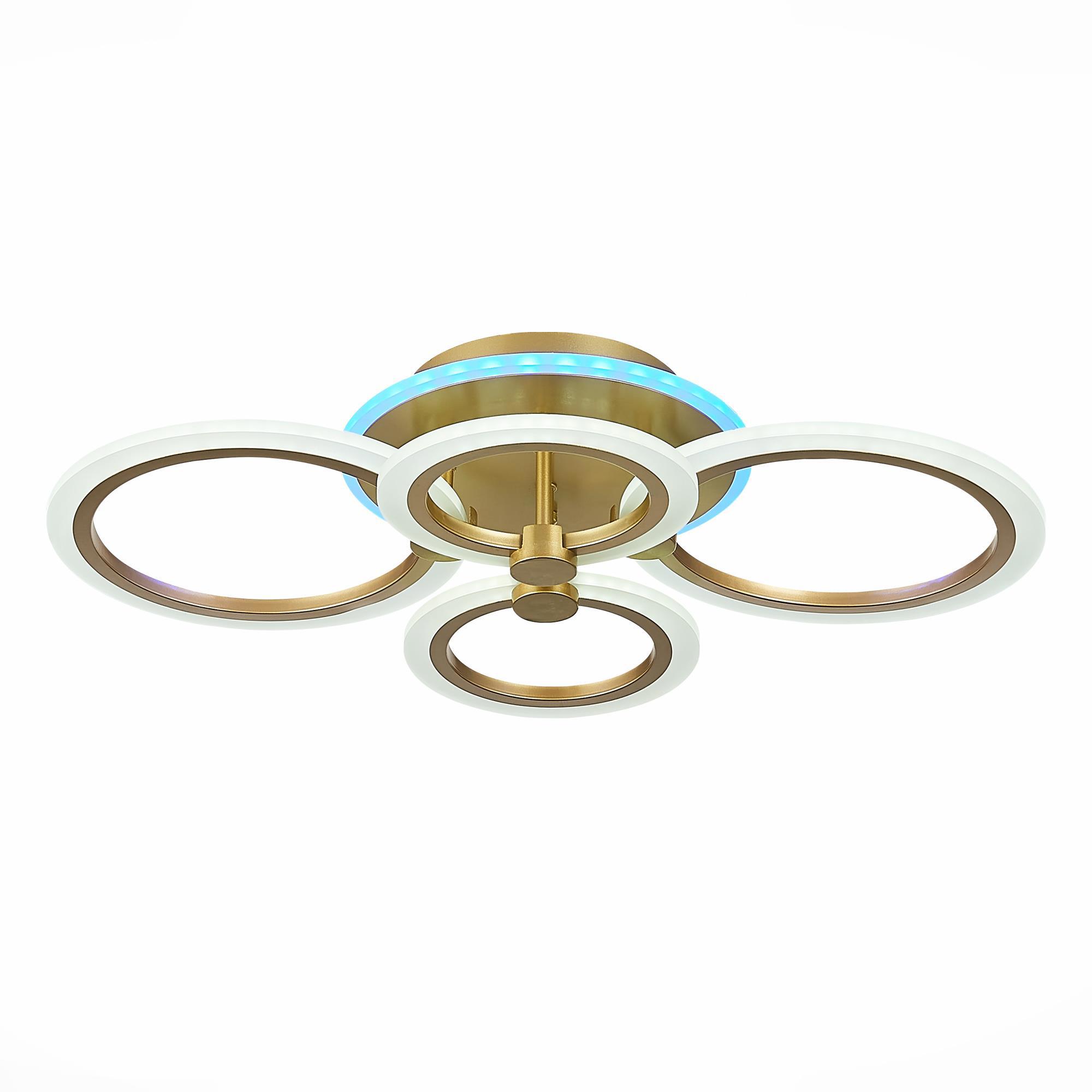 Изображение товара Люстра потолочная светодиодная Alma light Cresso 12 м² регулируемый белый свет золото