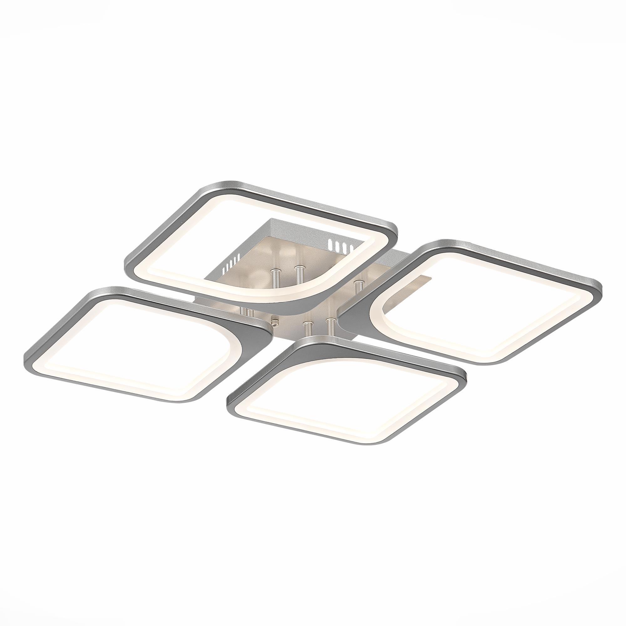 Изображение товара Люстра потолочная светодиодная Alma light Esso AL5002C136SL 20 м² регулируемый белый свет цвет серый/серебристый