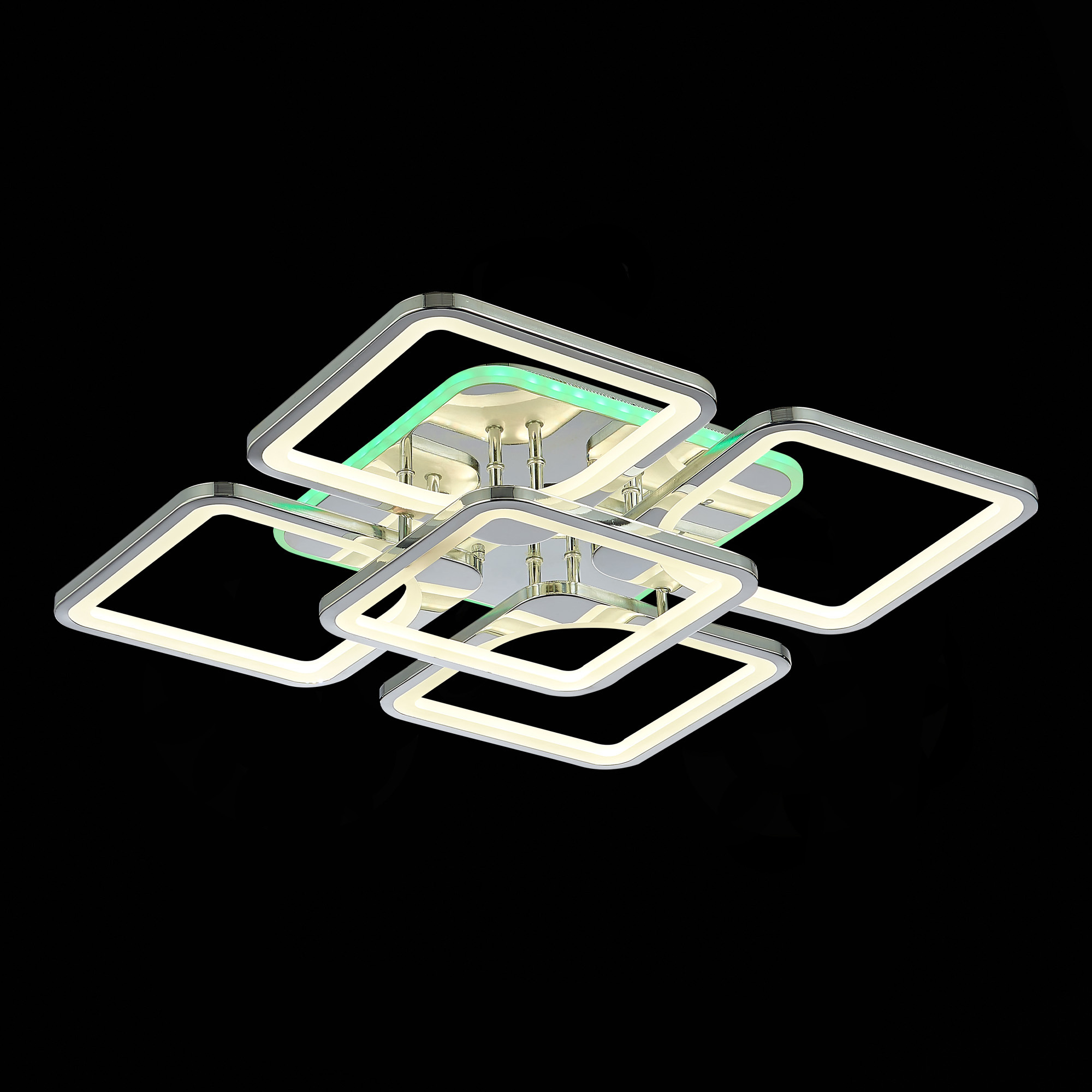 Изображение товара Люстра потолочная светодиодная Alma light Esso AL5002C170CH-RGB 26 м² регулируемый цвет света RGB цвет серый/серебристый