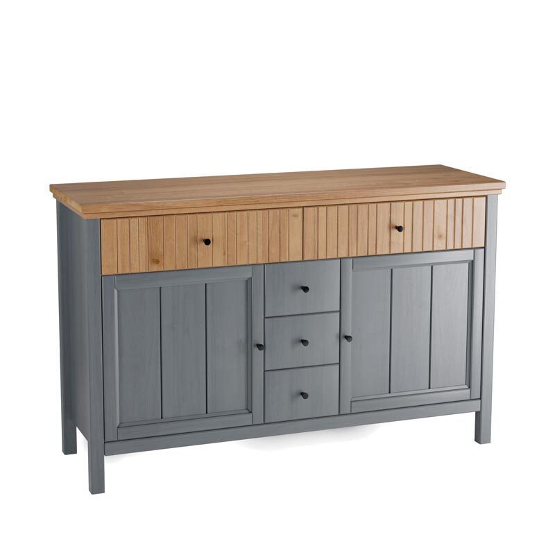 Изображение товара Комод Дом Мебели Сканди 232 135x44x85 см 5 ящиков сосна цвет серый