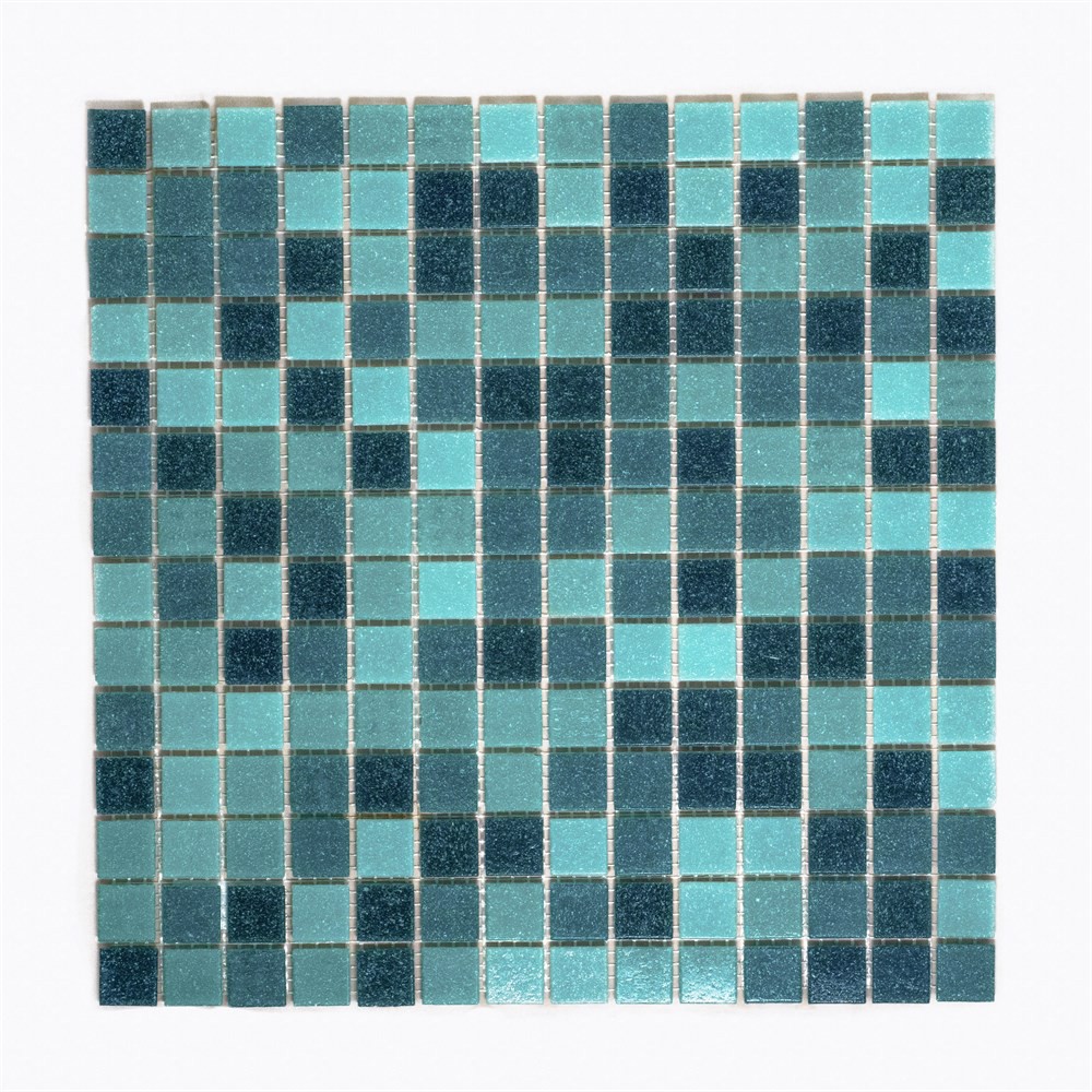 Изображение товара Декоративная стеклянная мозаика Керамоград 30.5x30.5 см зеленая для интерьера и экстерьера
