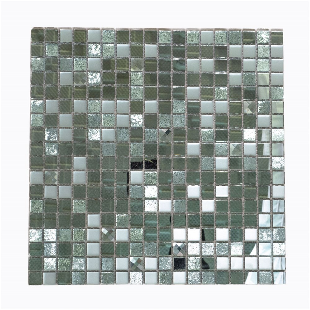 Изображение товара Декоративная мозаика Керамоград зеркальная 30x30 см серый серебристый