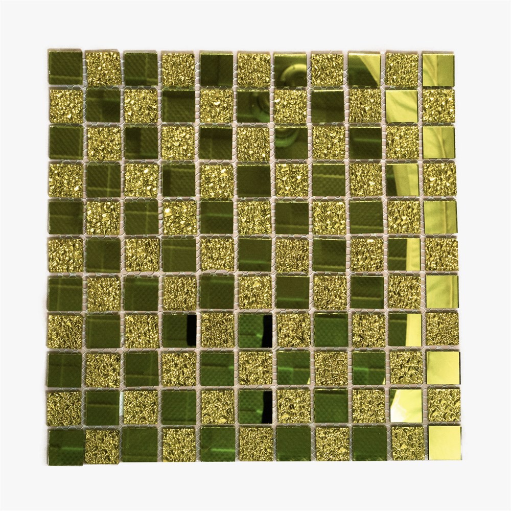 Изображение товара Декоративная мозаика Керамоград U00019339 А24ekb 30x30см цвет Жёлтый / золотой