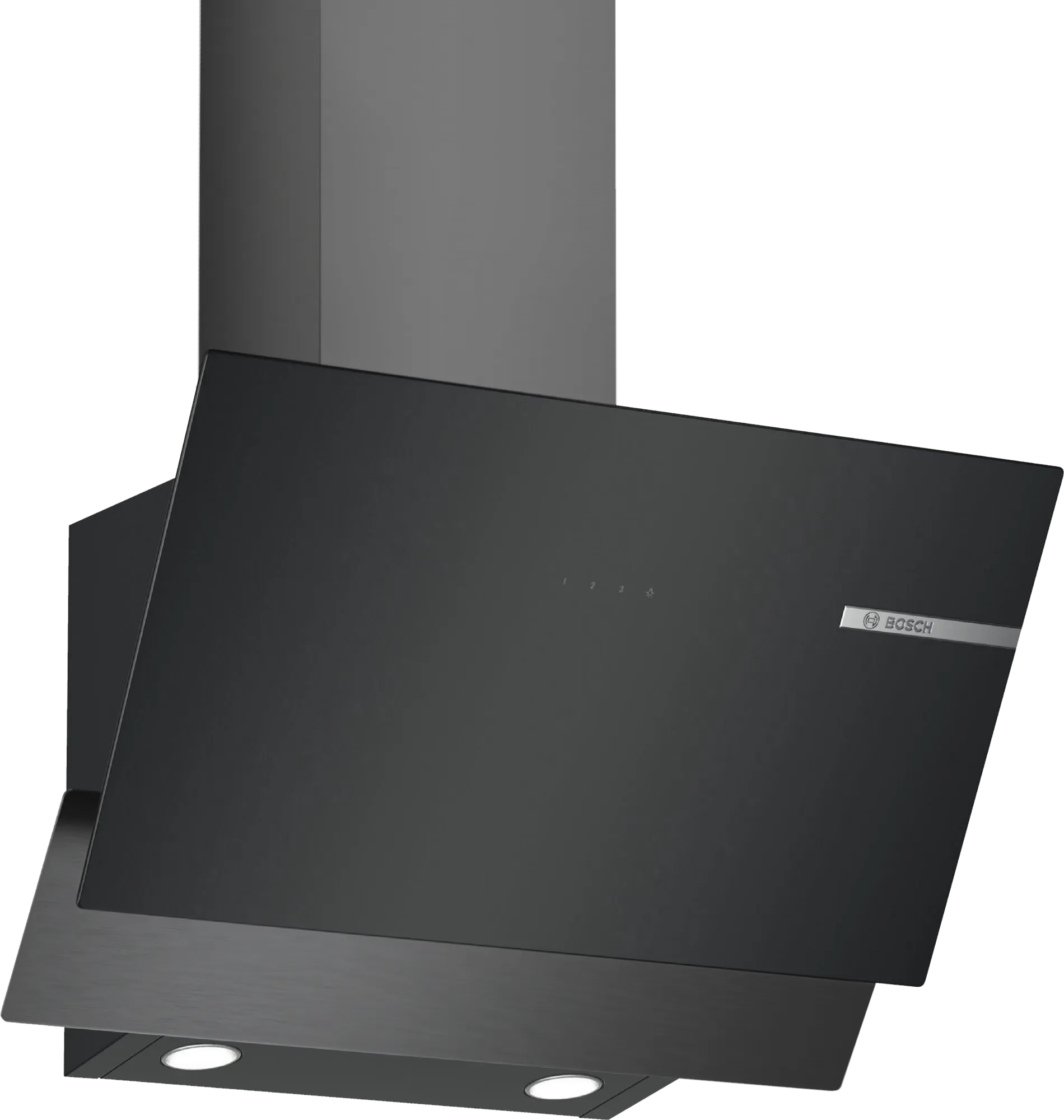 Изображение товара Вытяжка Bosch DWK65AD30R наклонная 60 см черный алюминий с сенсорным управлением