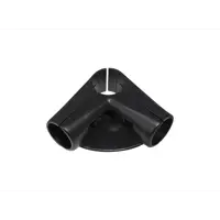 Изображение товара Соединитель 3-х труб с площадкой ⌀25 черный