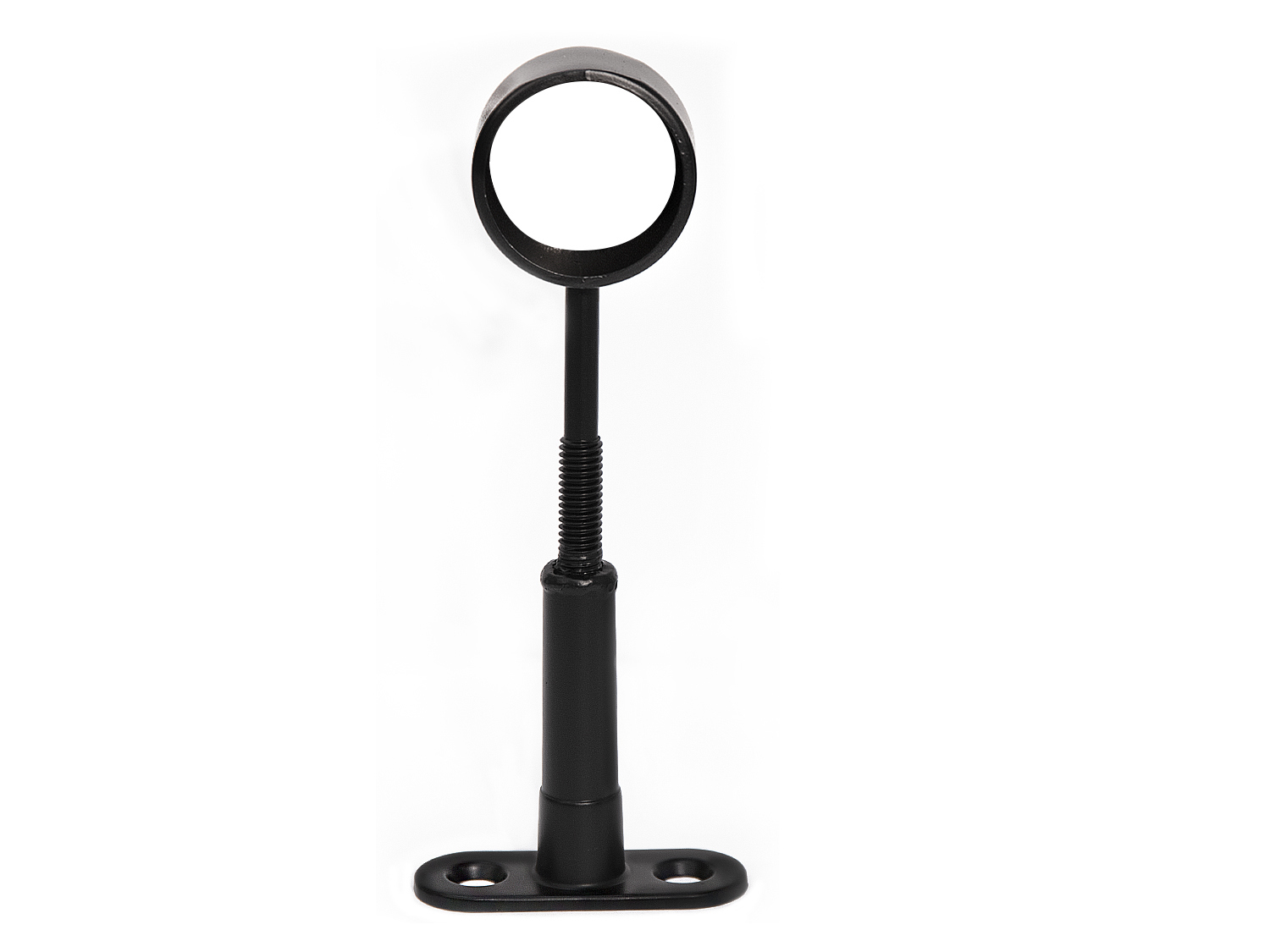 Изображение товара Держатель трубы к стене регулируемый проходной ⌀25 черный