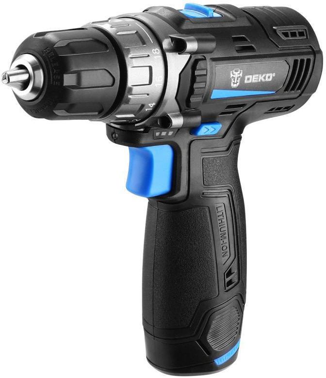 Дрель-шуруповерт аккумуляторная Deko ZKCD12 084-1008, 12 В Li-ion 1.5 ...
