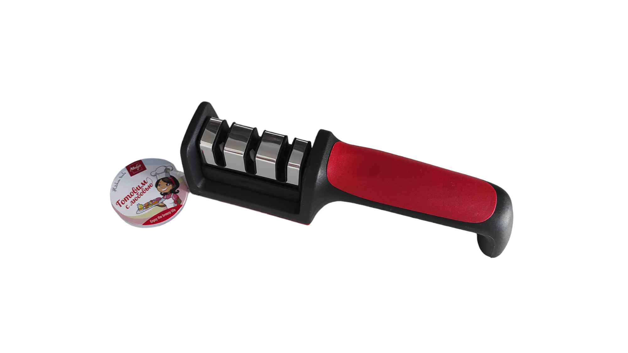 Изображение товара Точилка для ножей Mielaje 3921 цвет красный/черный