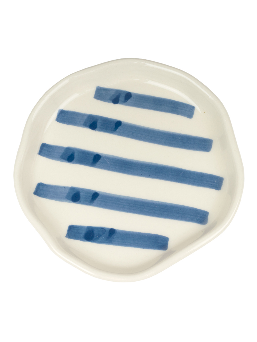 Изображение товара Мыльница Zenfort Ривьера керамическая синий круглая глянцевая