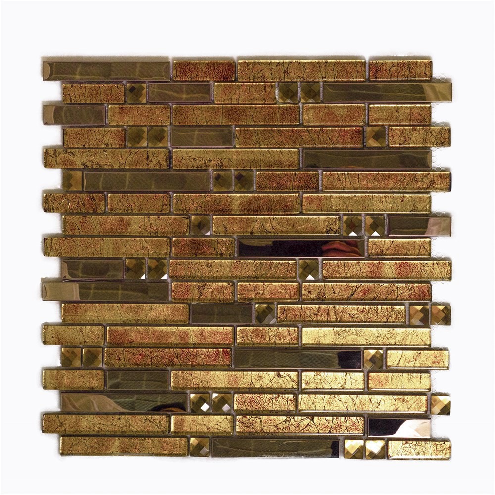 Изображение товара Декоративная мозаика Керамоград U00015484 XY160ekb 30.4x30.4см цвет Оранжевый / медный