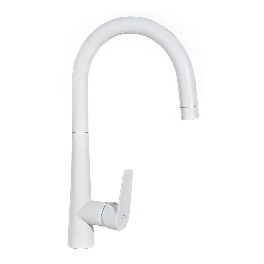 Изображение товара Смеситель для кухни Славен СЛ-ОД-Г2Б поворотный излив 24 см белый