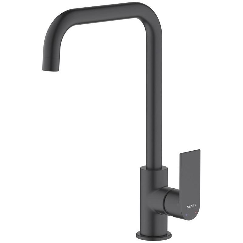 Изображение товара Смеситель для кухни Aquatek AQ1480MB поворотный излив 28.4 см черный