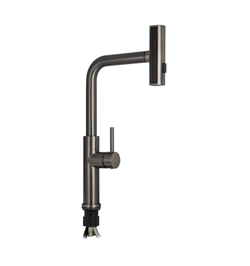 Изображение товара Смеситель кухонный Magnus 9133 поворотный излив 30 см графит