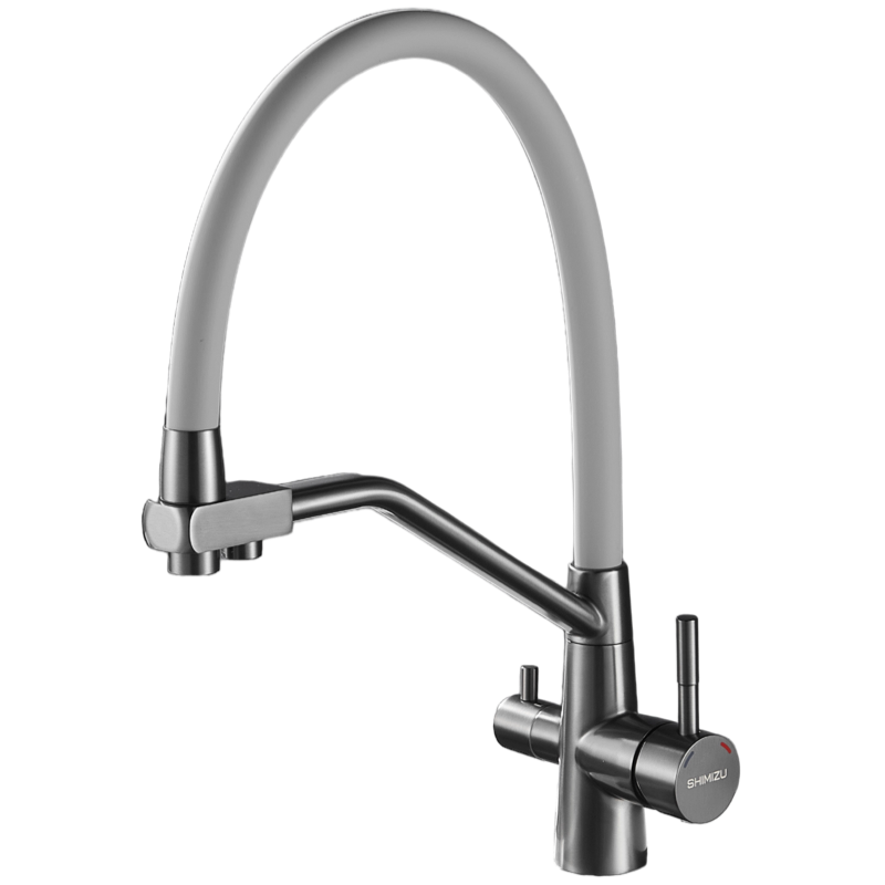 Изображение товара Смеситель для кухни Smz 87SMZFAU гибкий излив 40 см цвет темно-серый