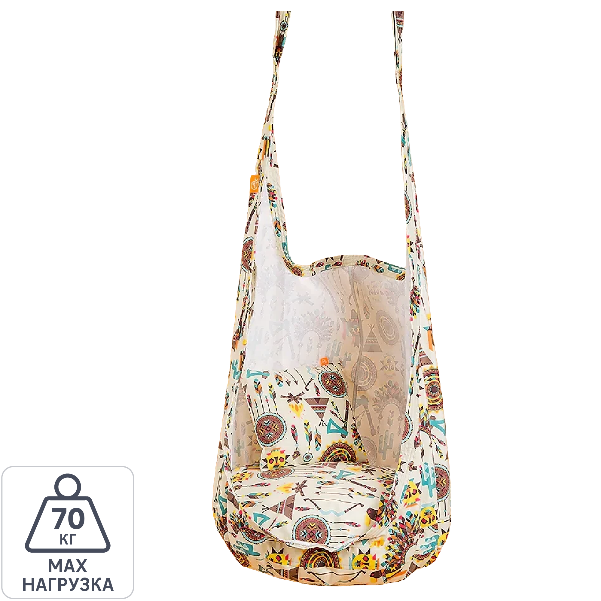 Изображение товара Кресло подвесное одноместное на балкон или террасу 70 кг прочное и комфортное модель ПКС100