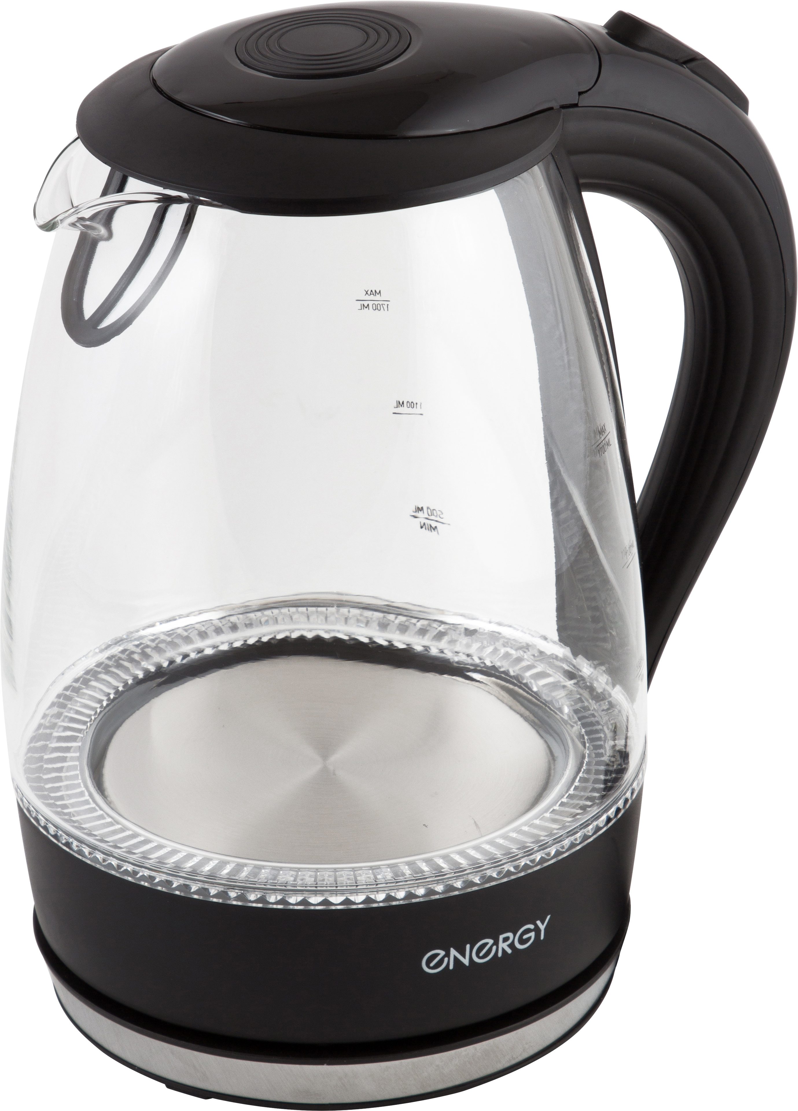 Изображение товара Электрический чайник Energy E-262 1.7 л стекло черный автоматическое выключение