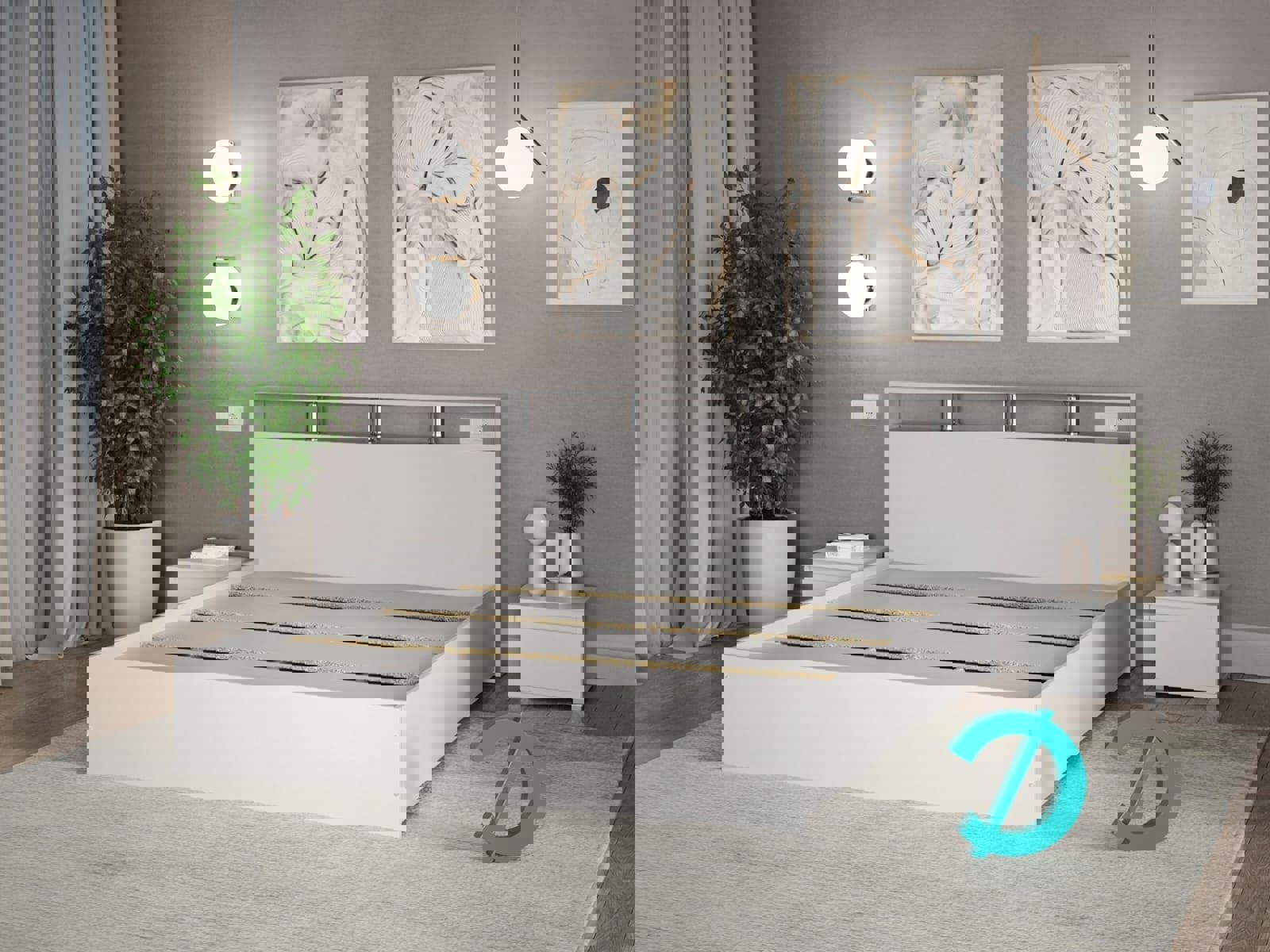 Изображение товара Кровать Досто Троя 90x200 см ЛДСП белого цвета