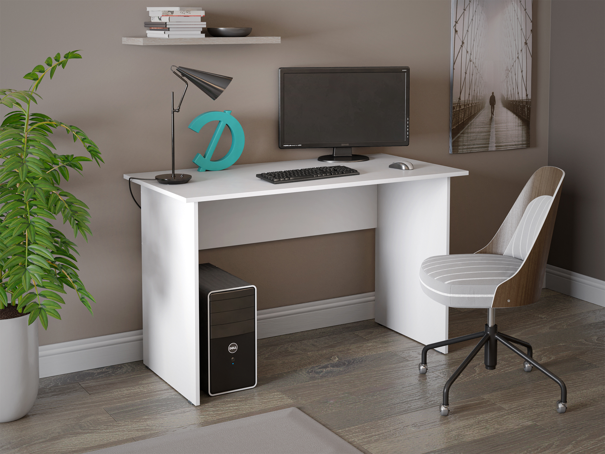 Изображение товара Офисный стол Досто СП 120x74x60 см ЛДСП цвет белый