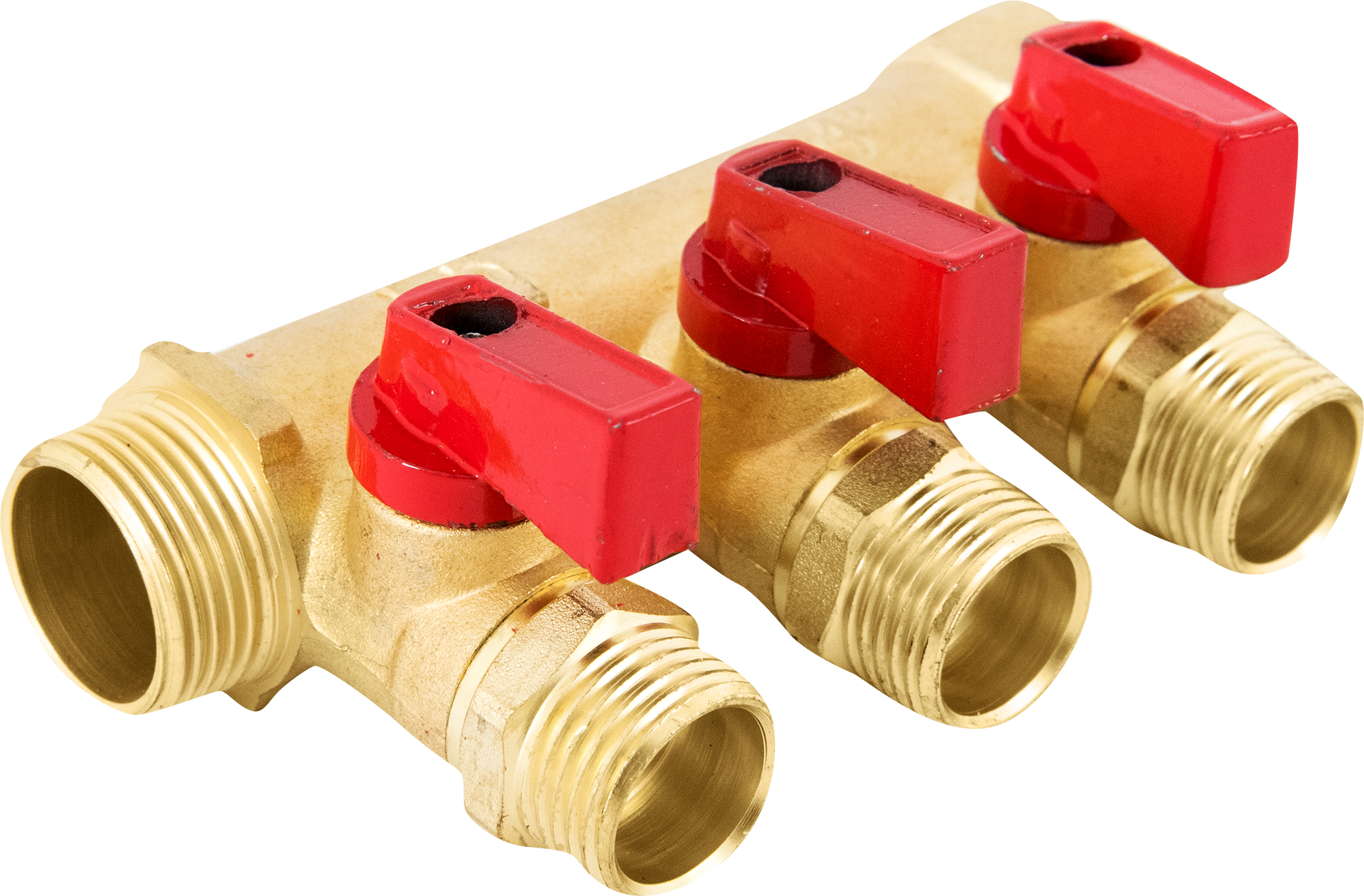 Коллектор Aquabeam на 3 выхода 3/4"x1/2" НР латунь