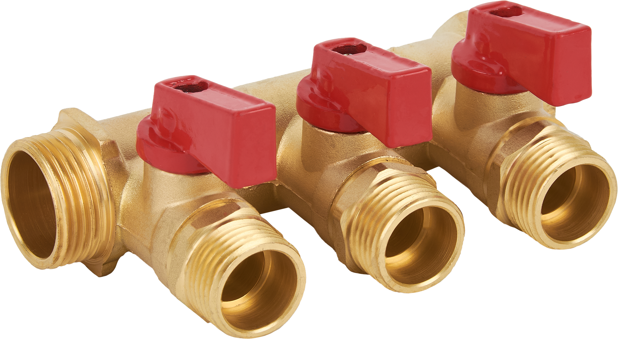 Коллектор Aquabeam на 3 выхода 3/4"x1/2" НР латунь - 1