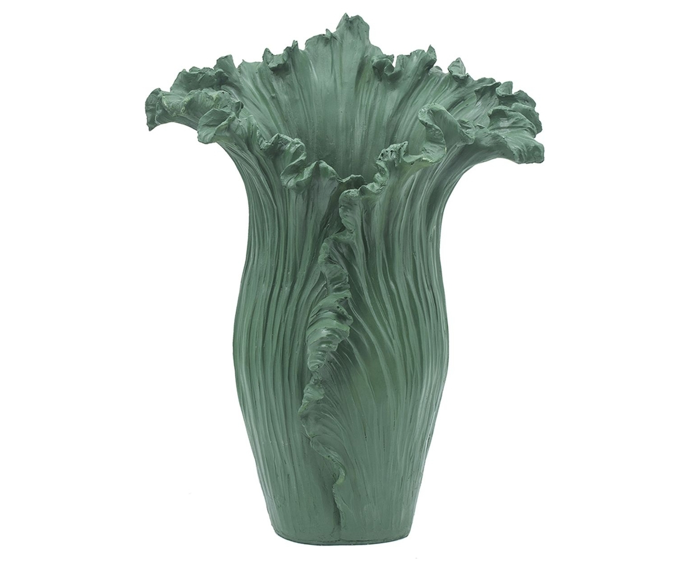 Изображение товара Декоративная ваза Гласар 60008 зелёный полистоун — стильный каменный цветок