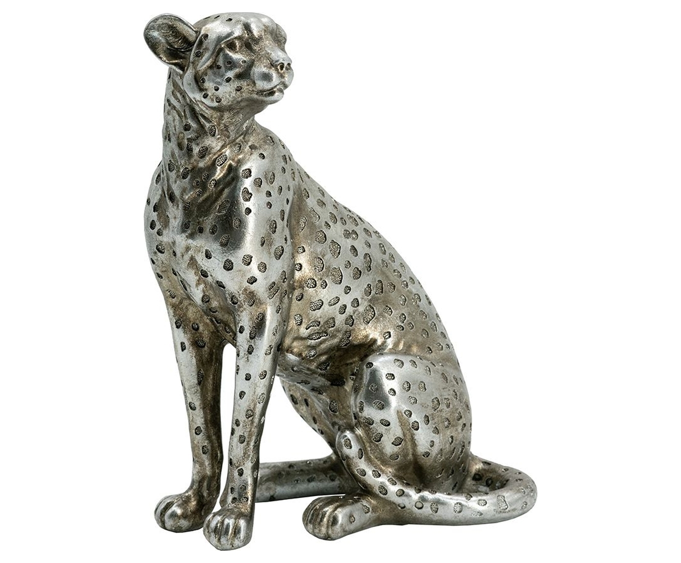 Изображение товара Гласар Леопард: декоративная статуэтка из полистоуна, серый