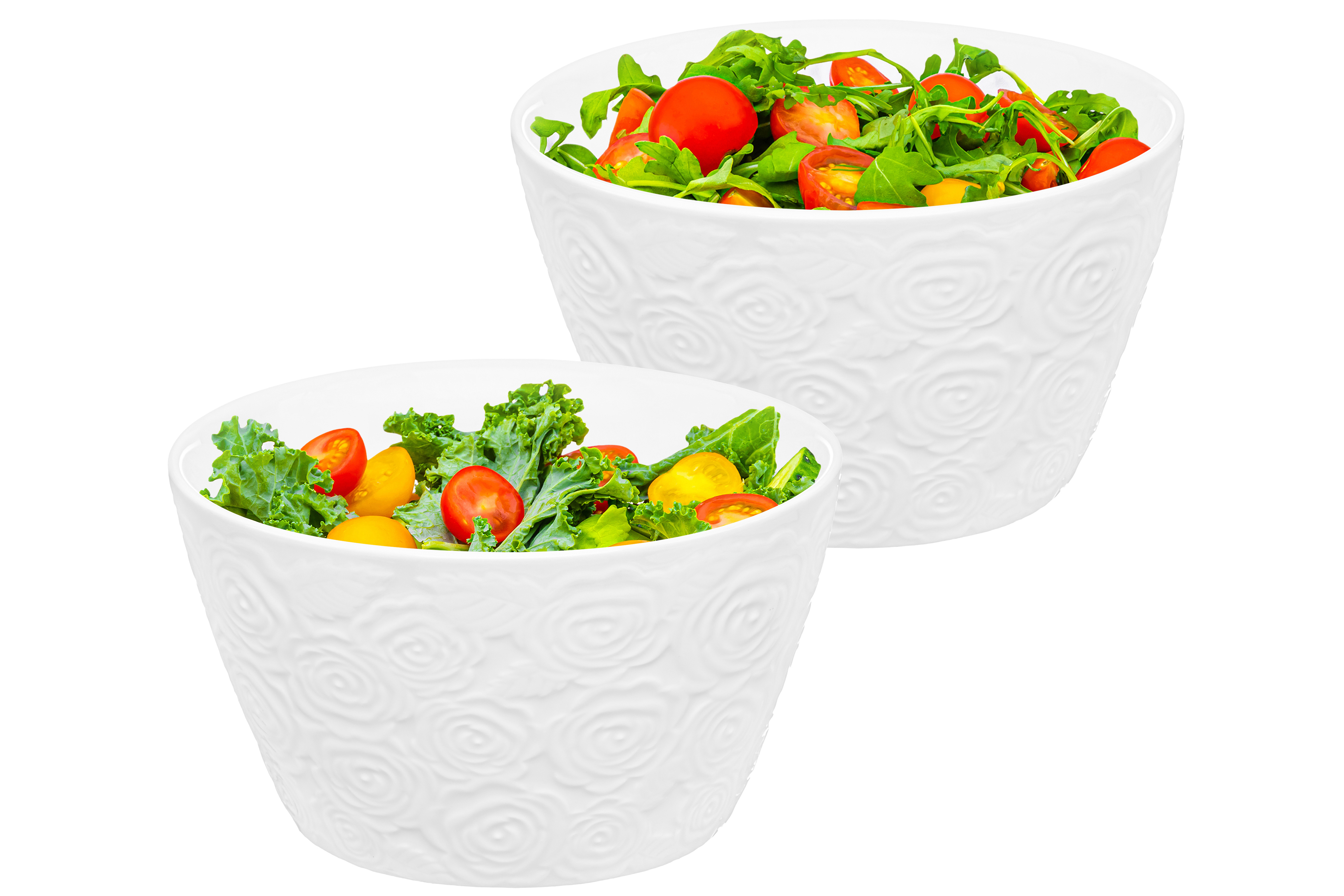 Изображение товара Сервировочные салатники Elan Gallery Розы фарфор 2 шт 13,3х13,3 см белый