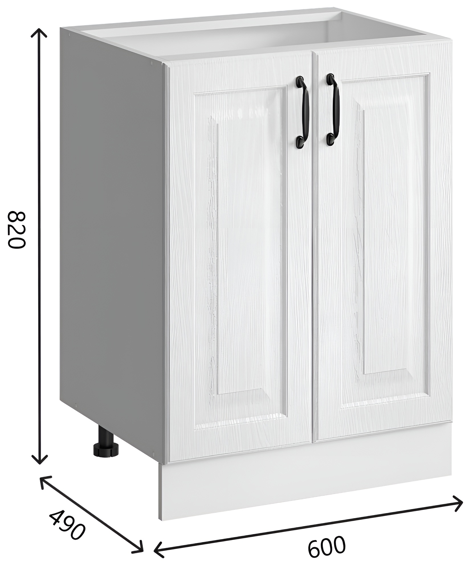 Изображение товара Напольный шкаф Bvmebel Romeo 60x82x47 см фасад МДФ цвет белый дуб