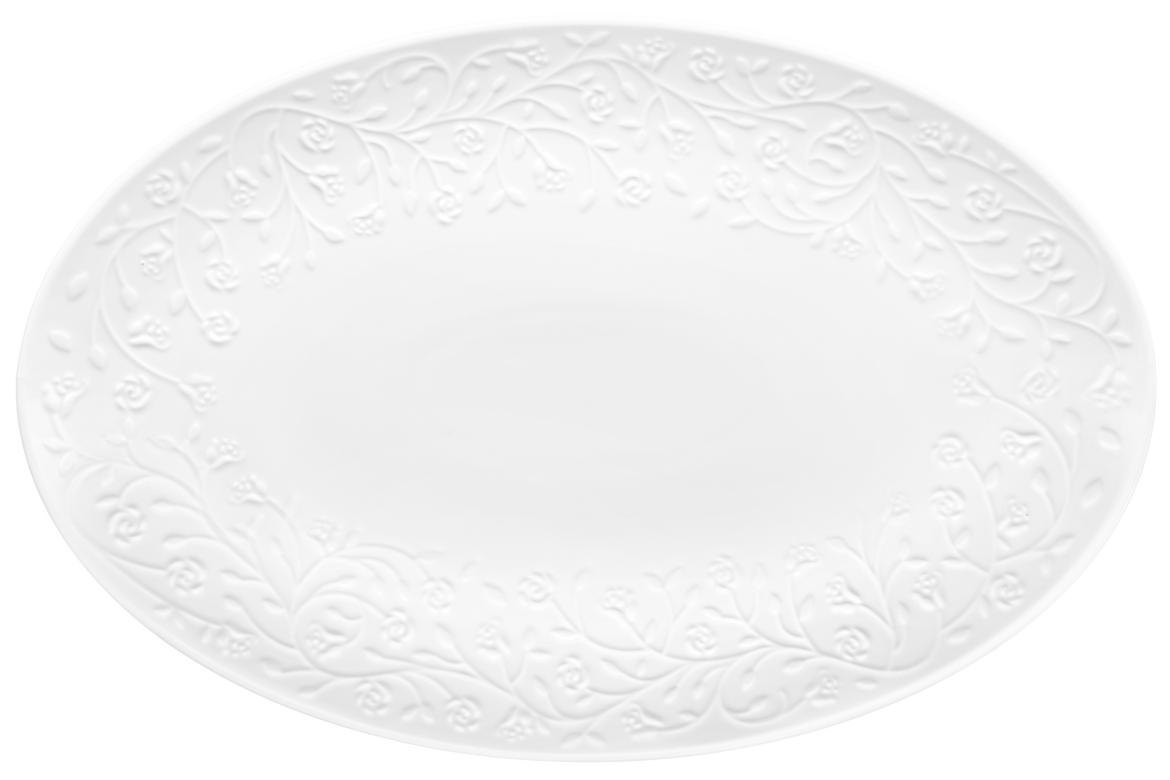 Изображение товара Элегантное сервировочное блюдо ELAN GALLERY Веточки-цветочки 36,5х24 см фарфор