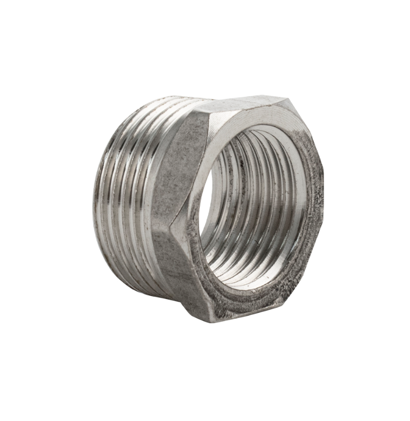 Изображение товара Футорка MAK 1/2x3/4 ВР-НР из нержавеющей стали для водопровода