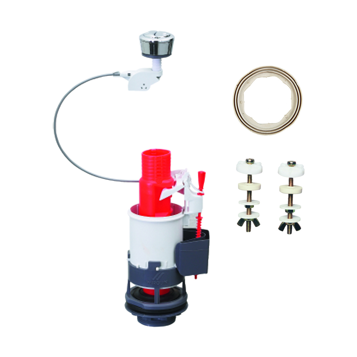 Изображение товара Сливной клапан Wirquin с кнопкой хром универсальный 1/2 диаметр 46 мм