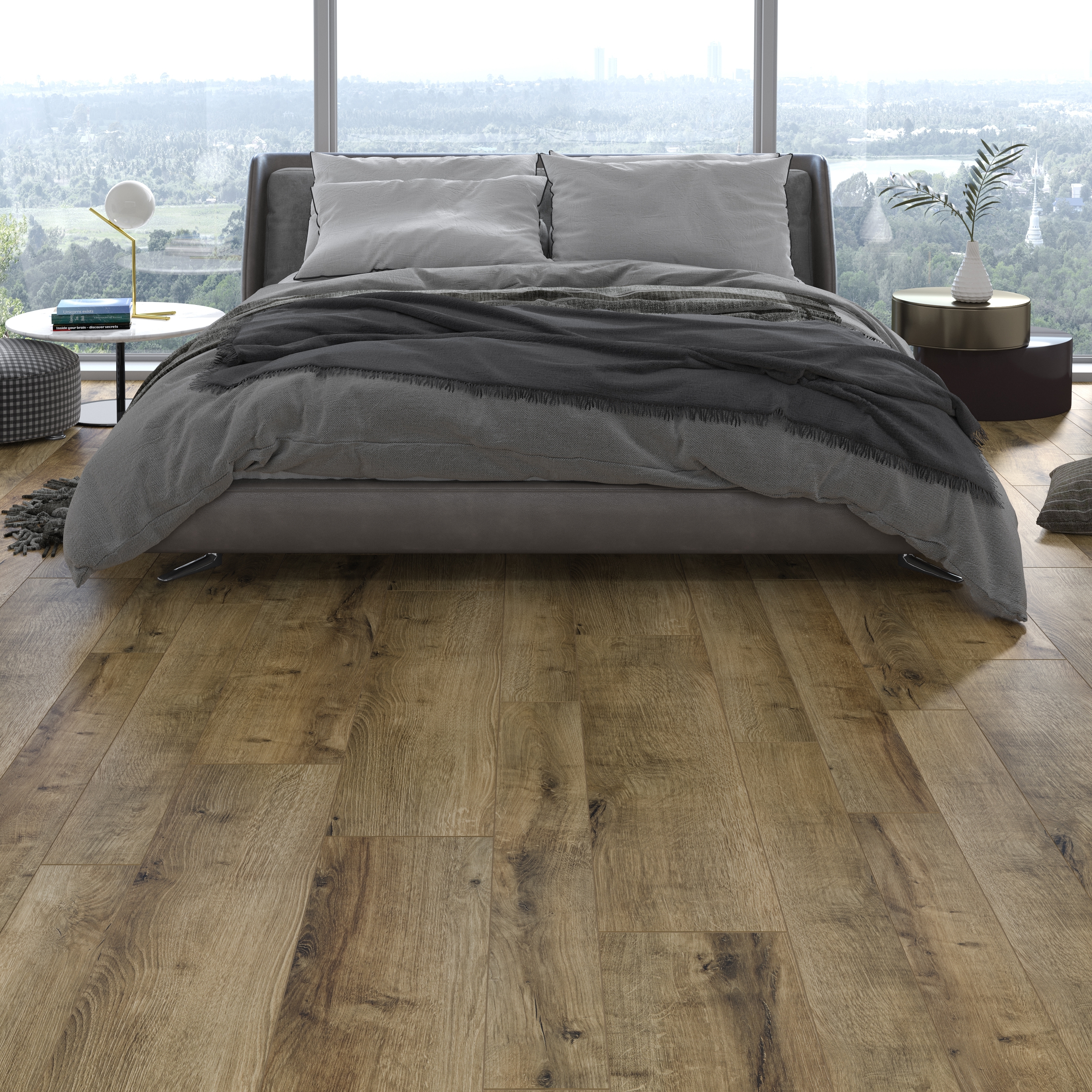 Изображение товара Ламинат Harmony Forte 4V Дуб Дорадо 33 класс водостойкий 8 мм 2.158 м2