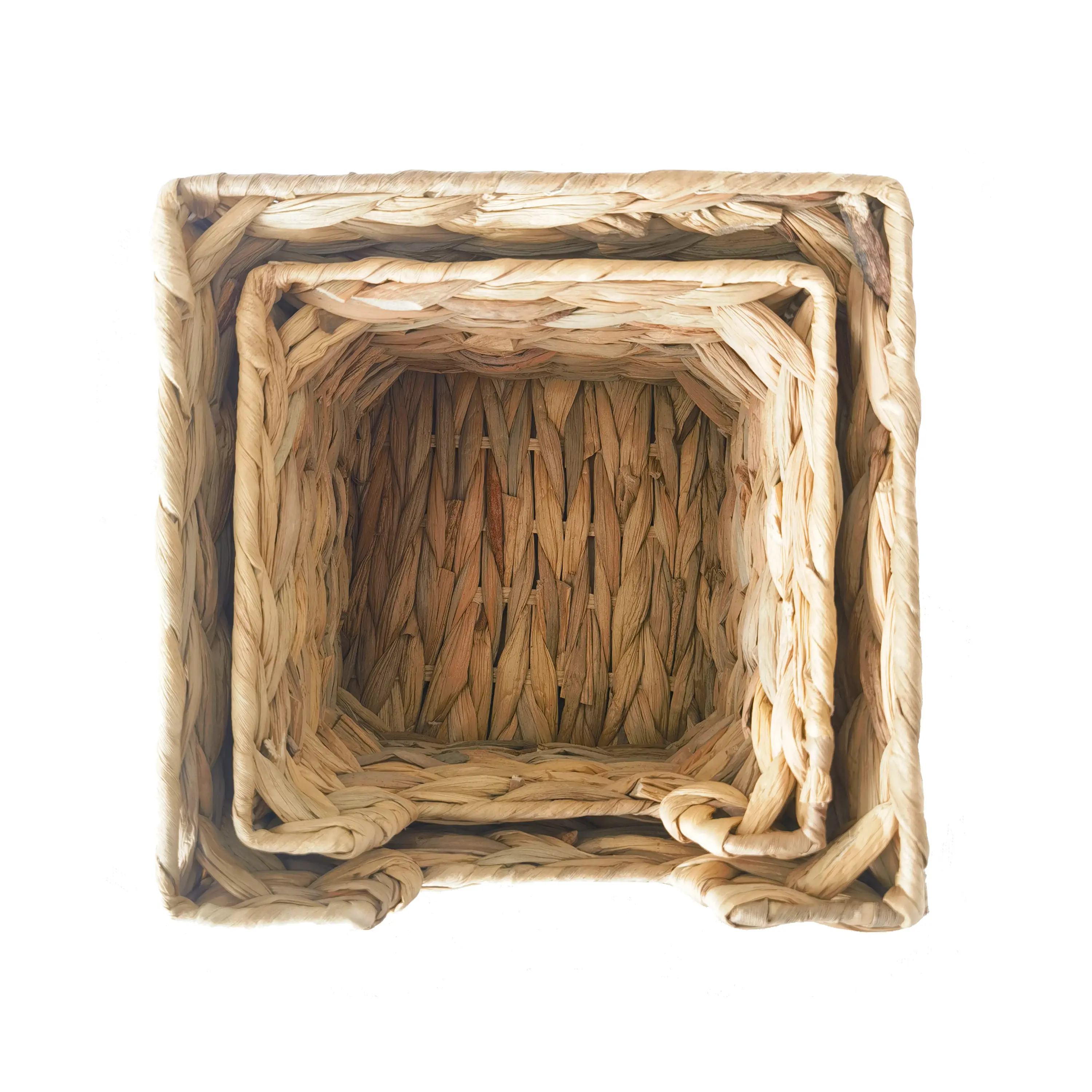 Корзина для хранения 22x18x22 см гиацинт цвет бежевый 2 шт - 1