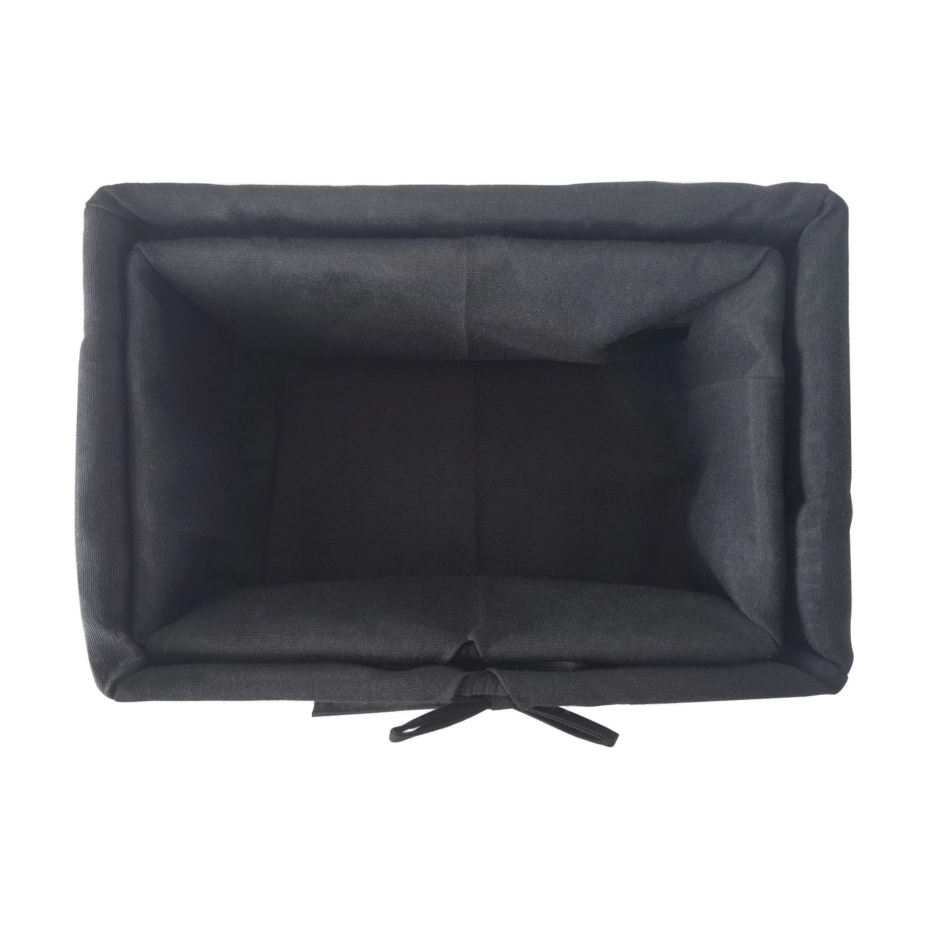 Корзина для хранения 34x24x15 см, 30x20x13 см полиэстер цвет черный 2 шт - 1