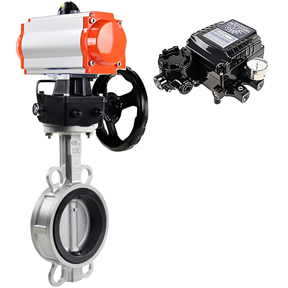 Изображение товара Затвор Dn.ru D050-09148 Ду150 Ру16 фланцевый нержавеющая сталь