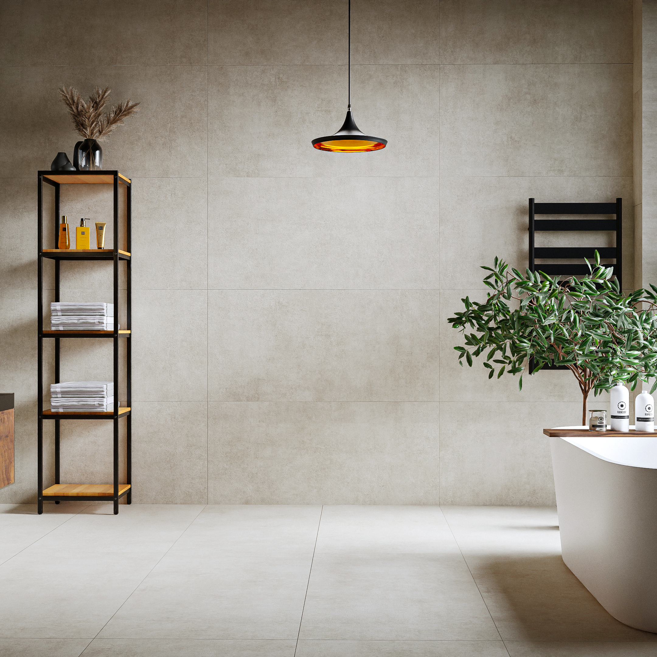 Изображение товара Глазурованный керамогранит Ceramente Stellare Cement Pro Light Grey 60x120 см для пола и стен