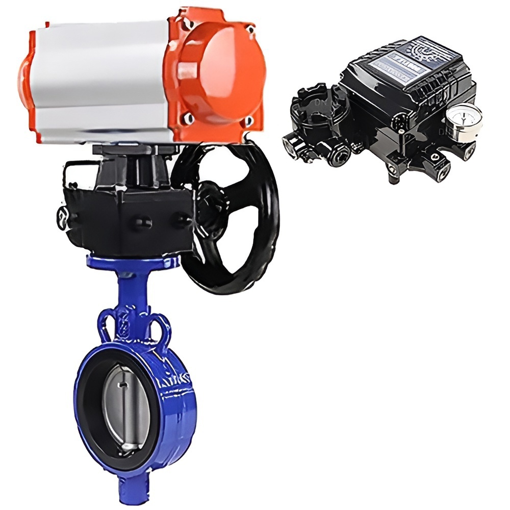 Изображение товара Затвор Dn.ru D050-11254 Ду32 Ру16 фланцевый алюминий