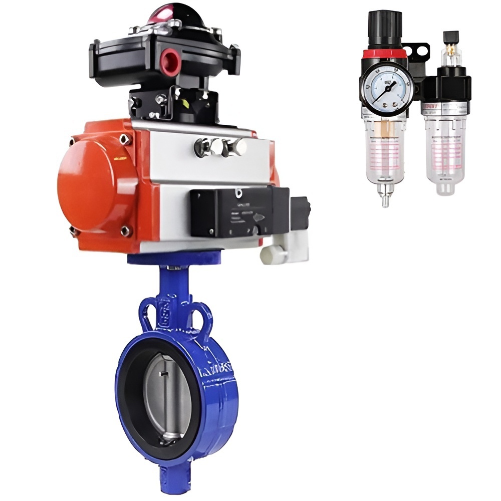 Изображение товара Затвор Dn.ru D050-11271 Ду25 Ру16 фланцевый алюминий