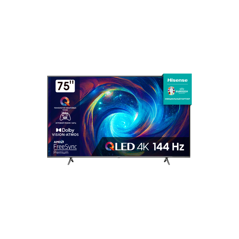 Изображение товара Телевизор Hisense 75E7KQ QLED 4K Smart PRO 75" 189 см цвет черный