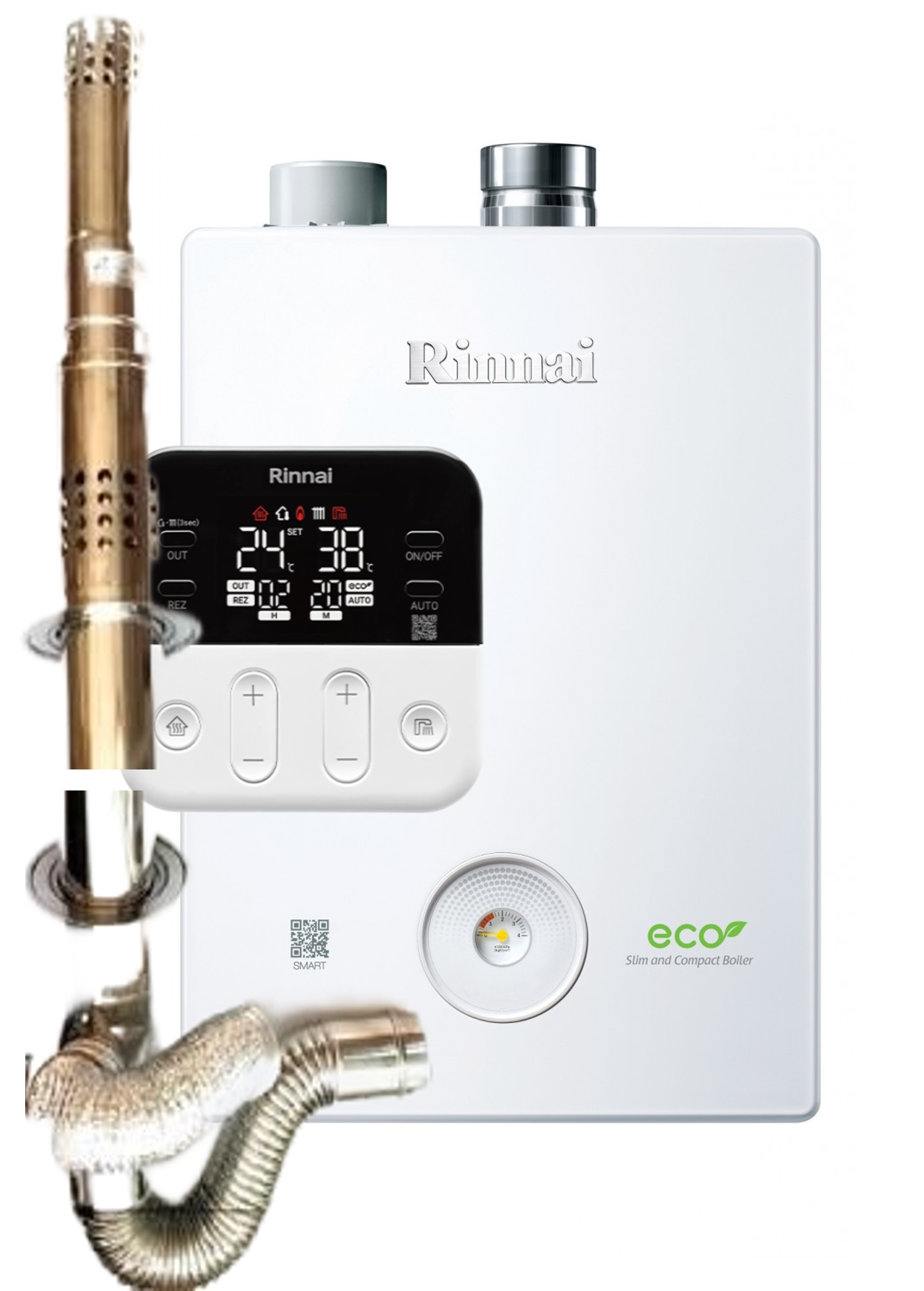 Газовый котел конвекционный 35 кВт Rinnai BR-S двухконтурный настенный ...