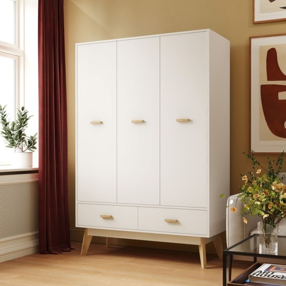 Изображение товара Шкаф распашной Принцесса Мелания 119х185х50 см белый скандинавский стиль