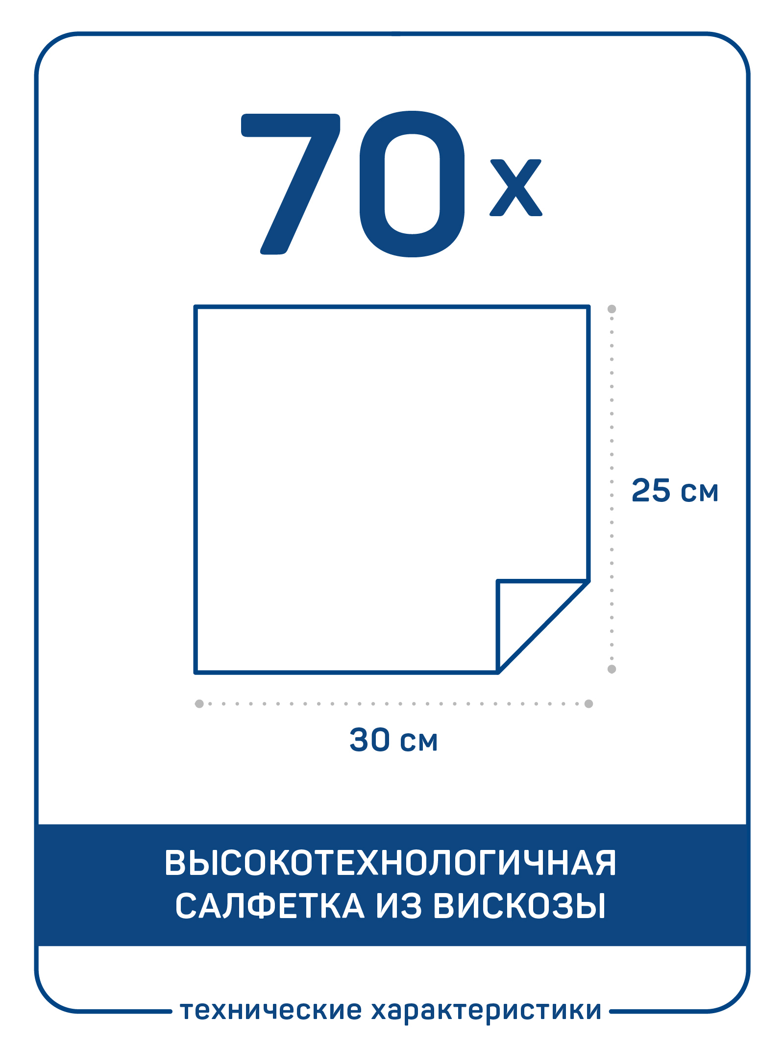 Изображение товара Салфетки для уборки Master House 25x30 см 70 шт 60225