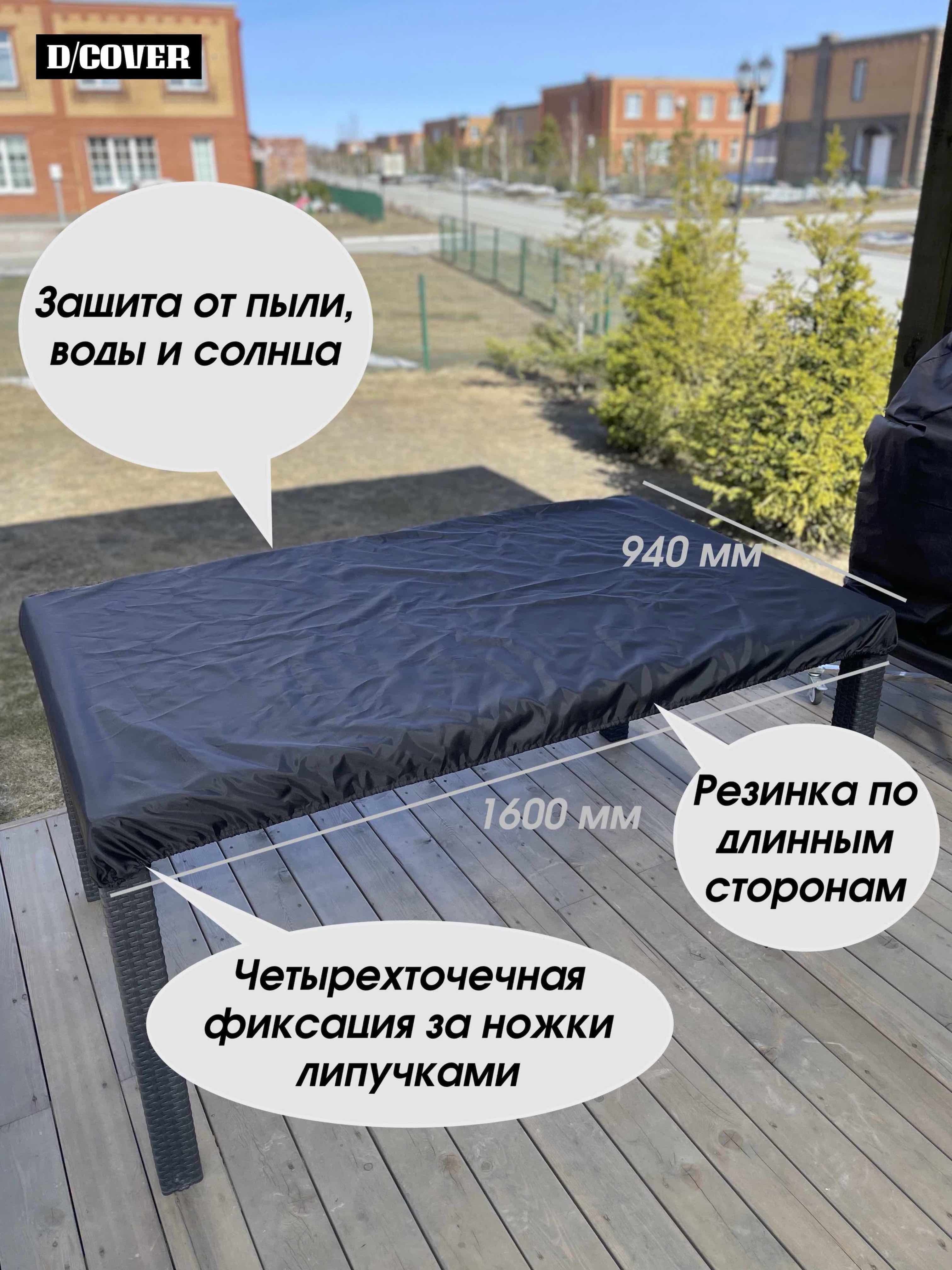 Изображение товара Чехол на садовый стол D/Cover 1600x940 мм водоотталкивающий Изображение товара Чехол на садовый стол D/Cover 1600x940 мм водоотталкивающий