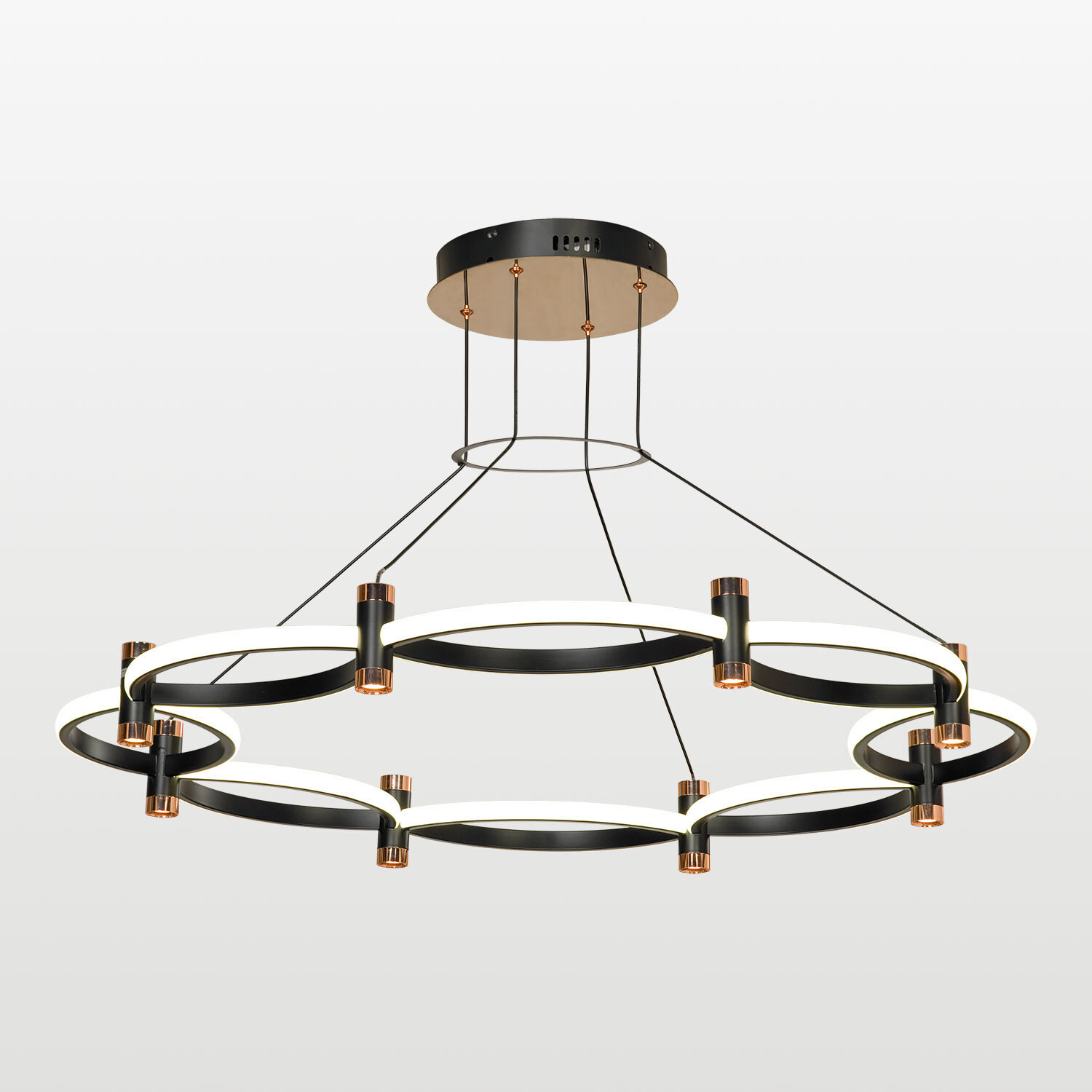 Изображение товара Люстра подвесная светодиодная Lussole Lsp-7211 23.5 м² нейтральный белый свет цвет черный