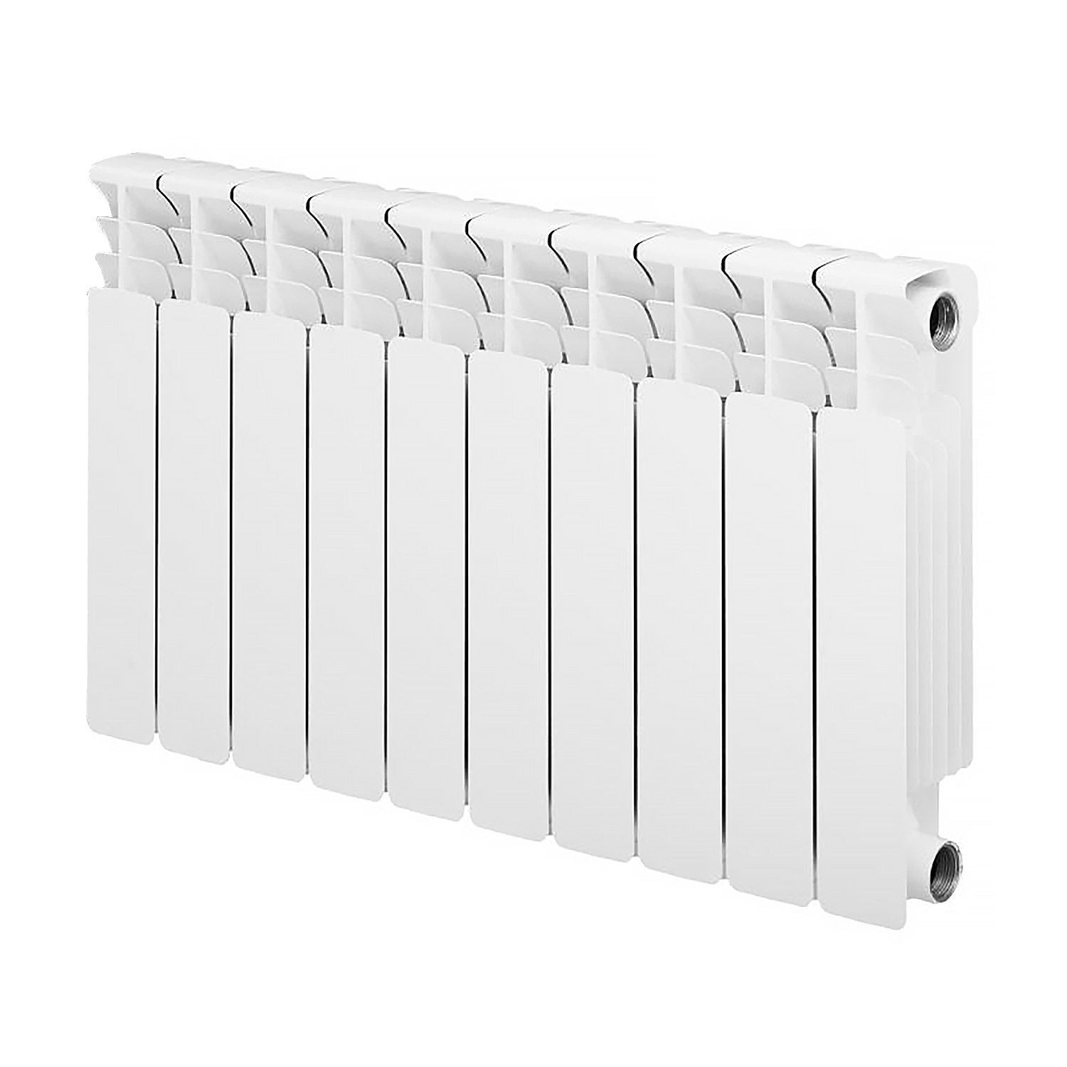 Изображение товара Радиатор биметаллический Azario 350/80 10 секций боковое подключение белый