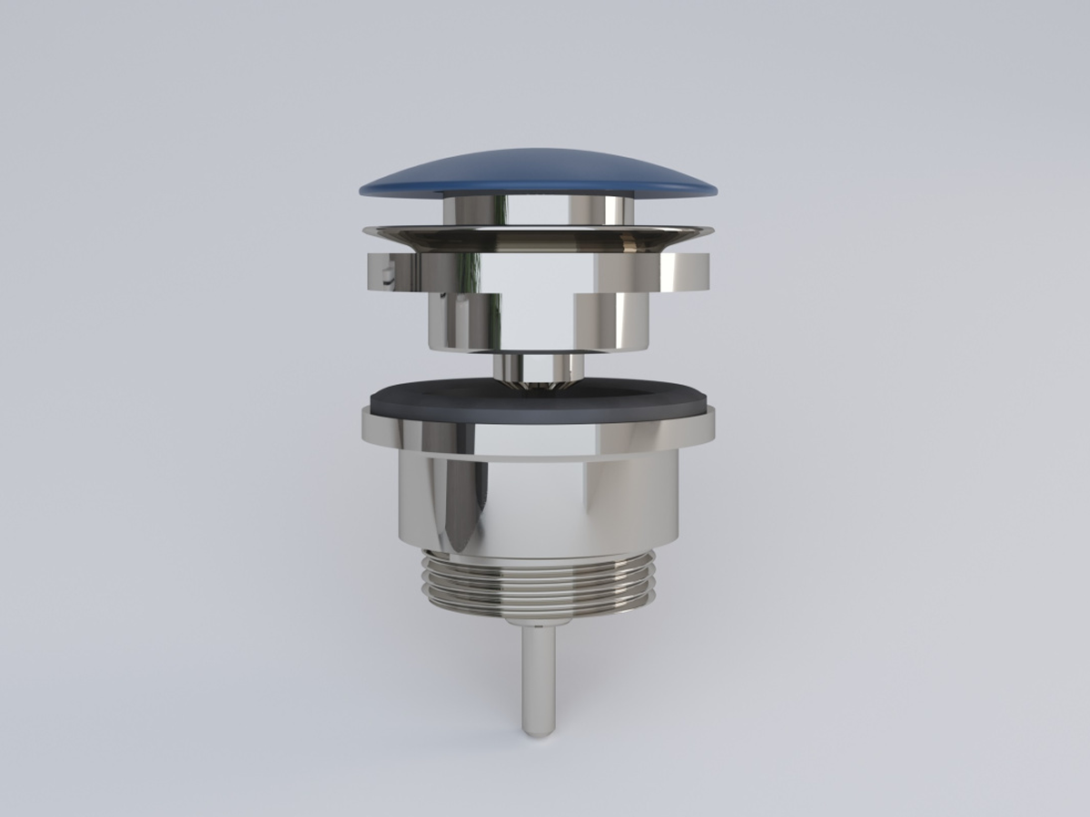 Изображение товара Донный клапан Plumberia Selection UP COVER BD с камерой перелива синий Италия